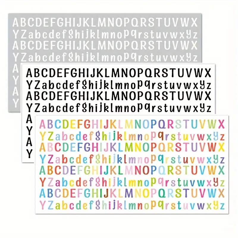 Multicolor Alphabet Stickers English Small Decals Decorative - Temu