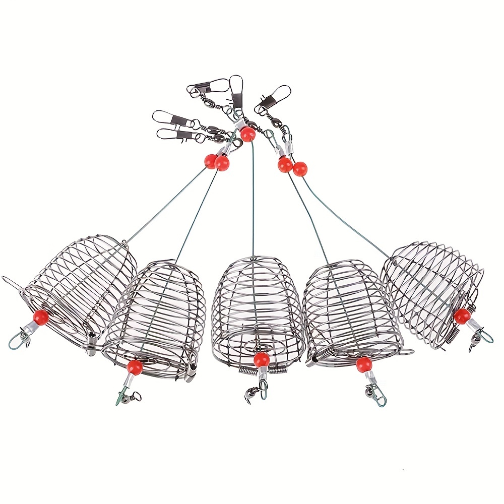 Durable Stainless Steel Bait Cage Fishing Feeder Holding - Temu