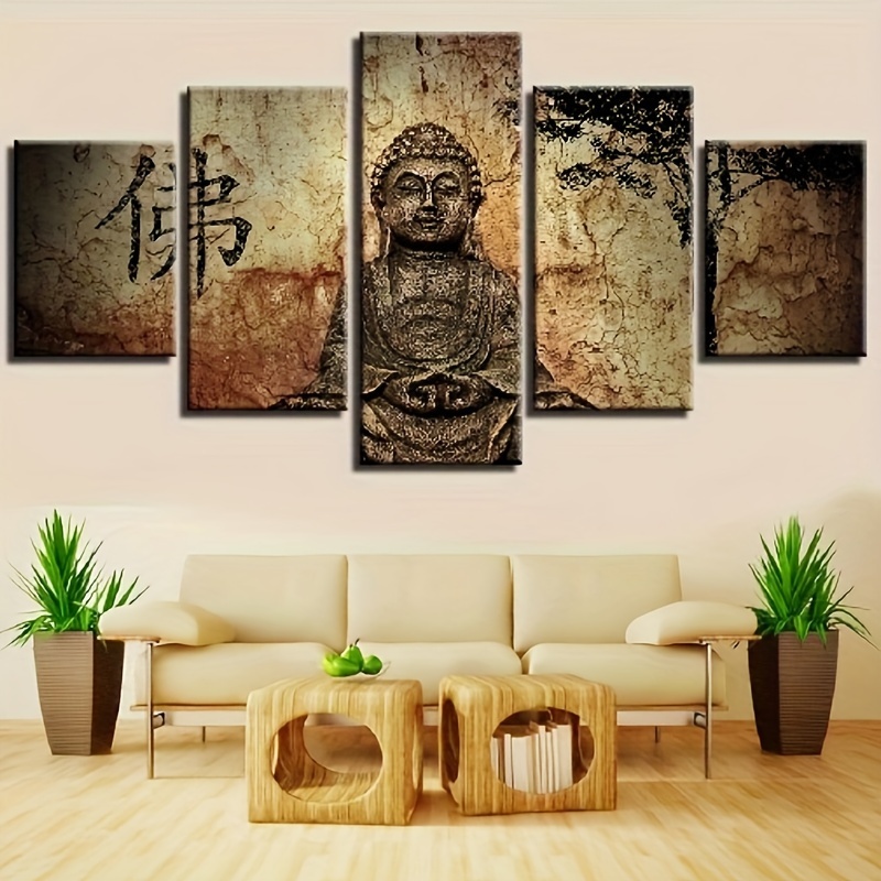 Buddha Statue Wall Art Zen Decor Spa Room Decor Spiritual - Temu
