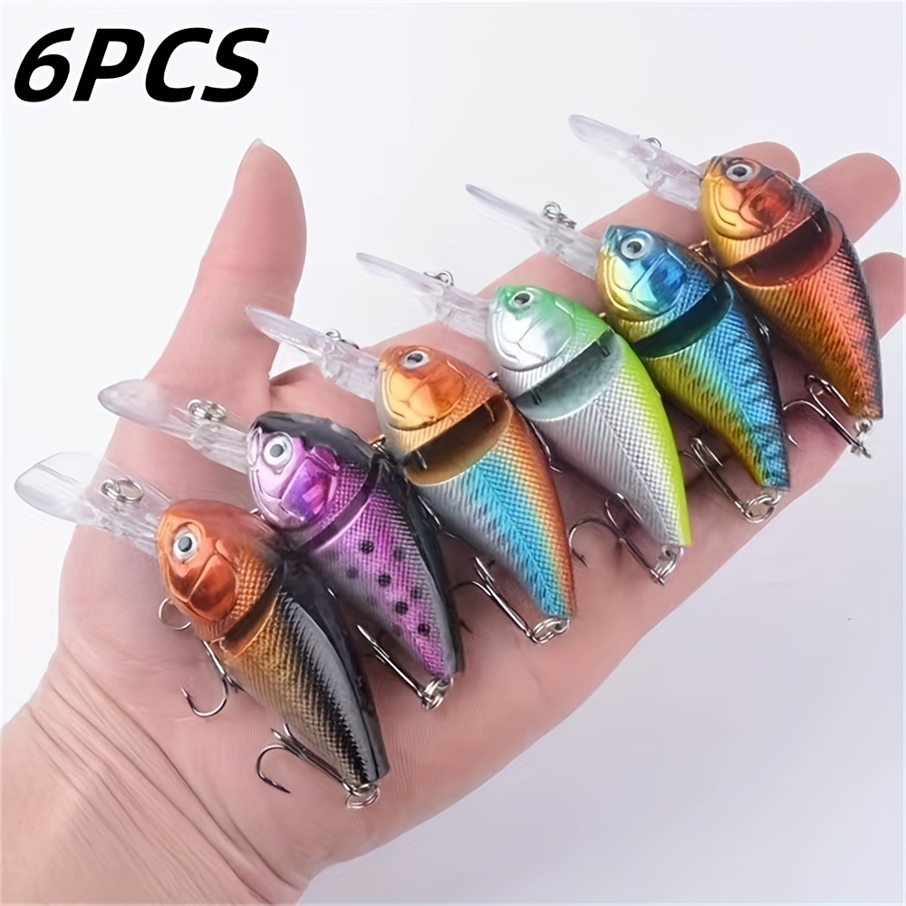 6pcs High-Quality Wobblers Crankbaits Fishing Lures - 8.5cm/3.34in 14.8g  Hard Bait for Artificial Trolling Minnow Fishing Tackle - Perfect for  Catchin