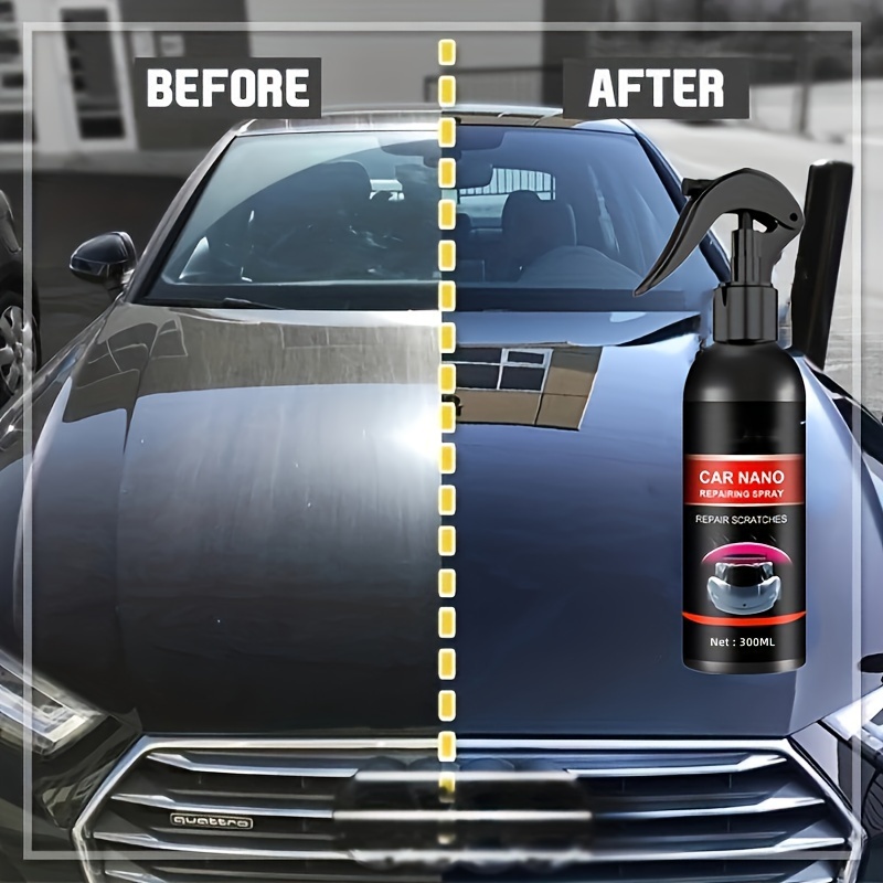 Nano spray réparateur de rayures de voiture, spray de réparation rapide pour  rayures de voiture, peinture de voiture et surface en verre (120 ml) :  : Auto