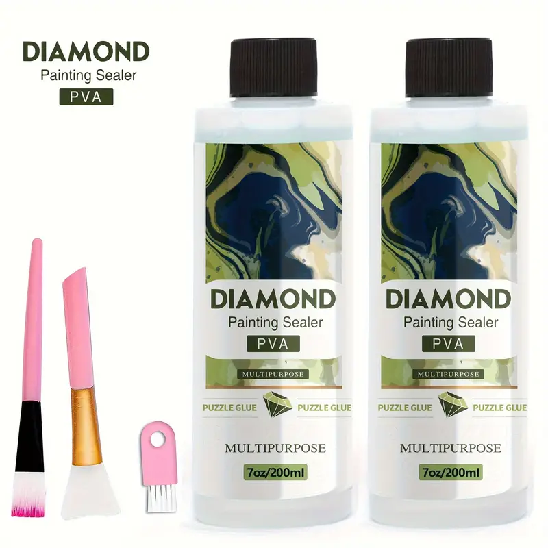 4 in 1 Diamond Painting Sealer Kits With Brushes Diamond Art - Temu