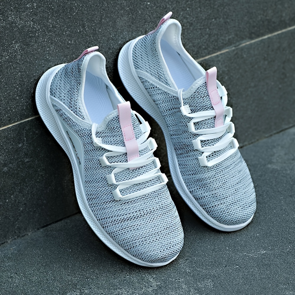 Women's Casual Sneakers, Breathable Running Shoes, Lightweight Laceup