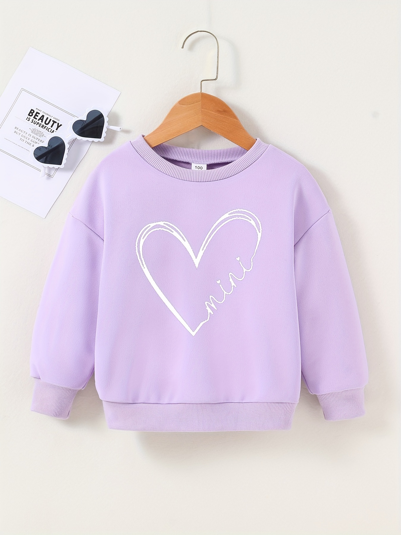 SUDADERA ROSA MINI CORAZON