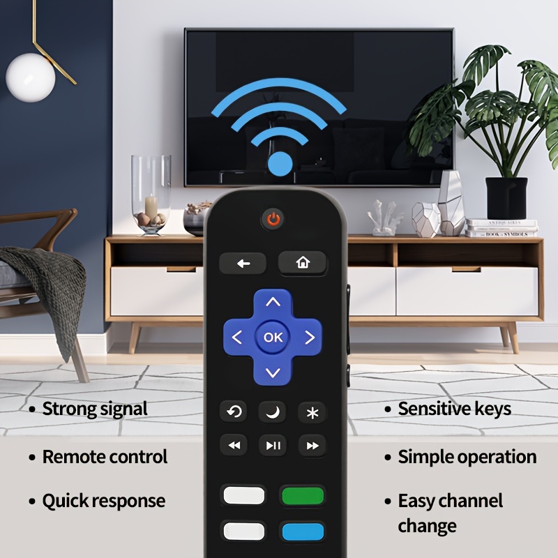 Mando Distancia Compatible Reemplazo Remoto Tv Hisense Tcl-onn-sharp- ,  Botones Netflix, , Hulu, Vudu, 90 Días Protección Comprador