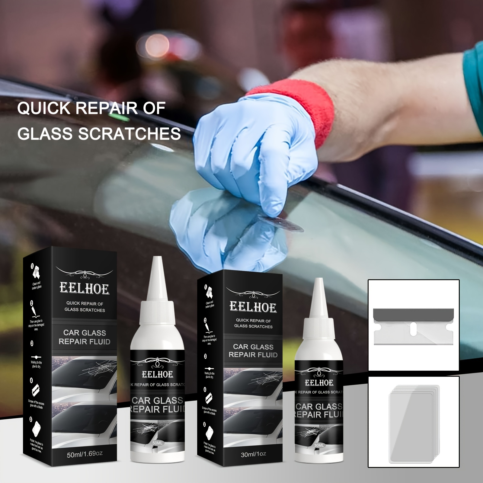 Car Windshield Repair Kit Glass Crack Repair Agent Adhesive - Temu