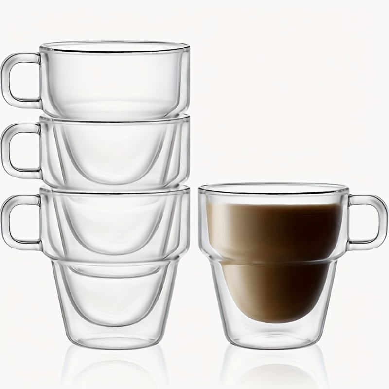 Espresso Cups Double Walled Espresso Glasses Insulated - Temu