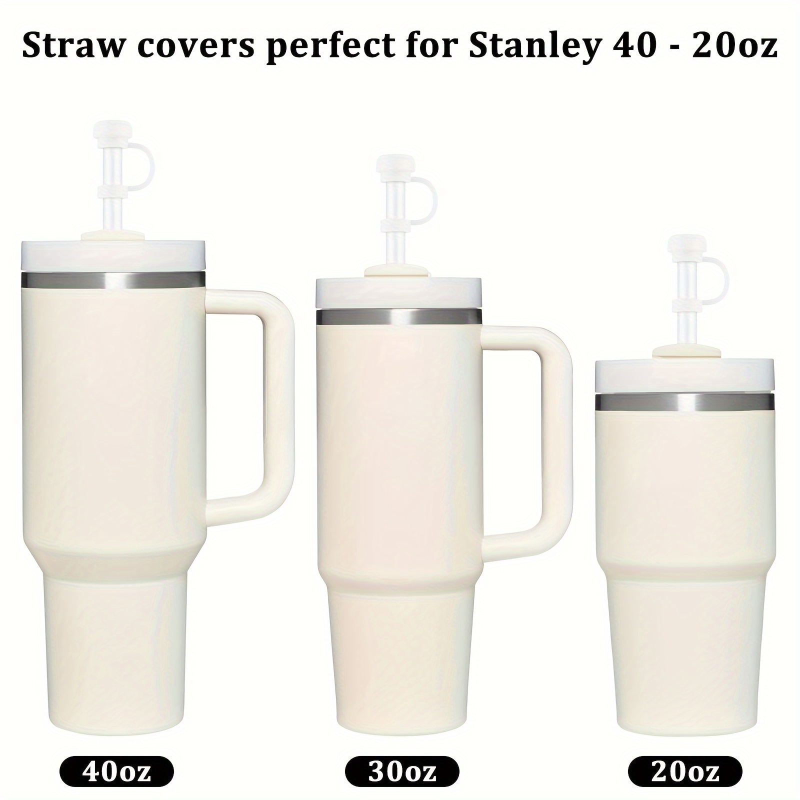 4 Pcs Straw Covers for Stanley Cup 40-20 oz, 0.4 inches Silicone Straw  Cover Caps, Stanley Cups Accessories, Dust-proof and leak-proof (4 Straw