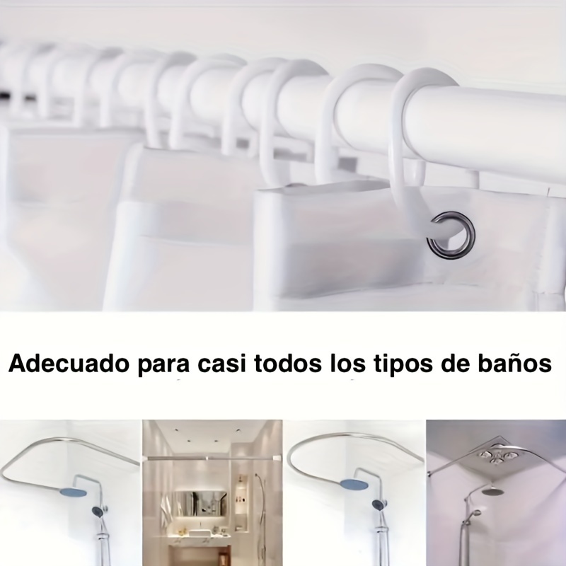 meioro Cortina de ducha de tela impermeable, forro de ducha de calidad de  hotel PEVA con ojales de metal inoxidables, cortinas de ducha para baño con