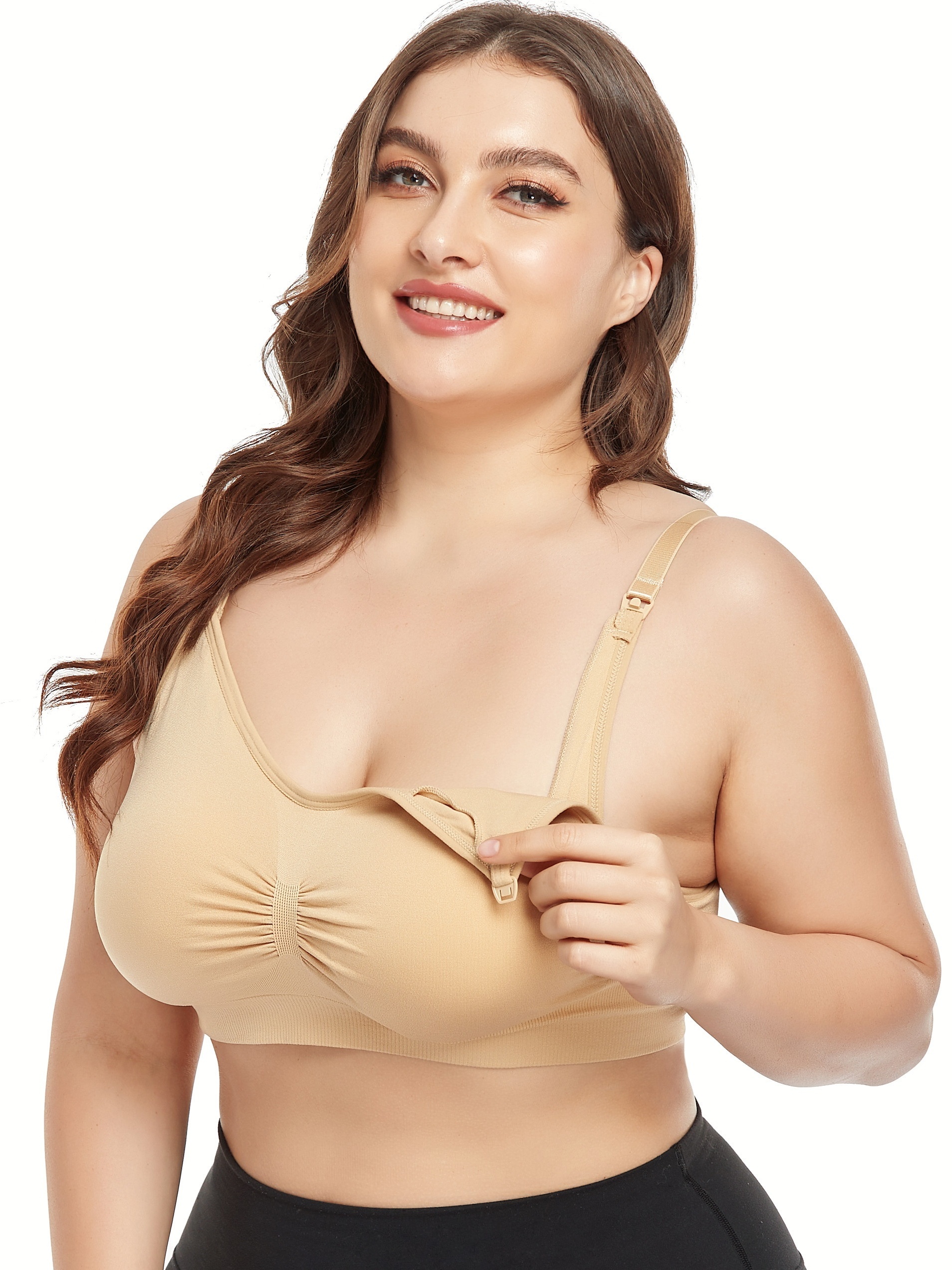 Breathable Plus Size Maternity Nursing Bra For Breastfeeding And