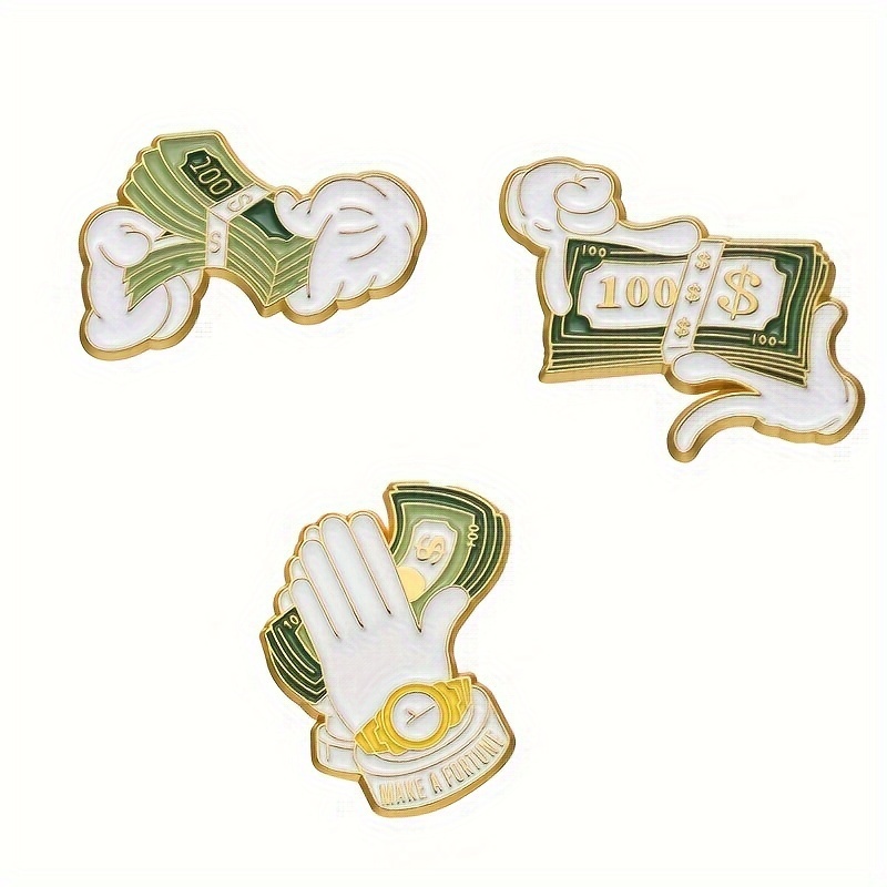 Dollar Money Enamel Pins Get Rich Brooches Lapel Badges For - Temu