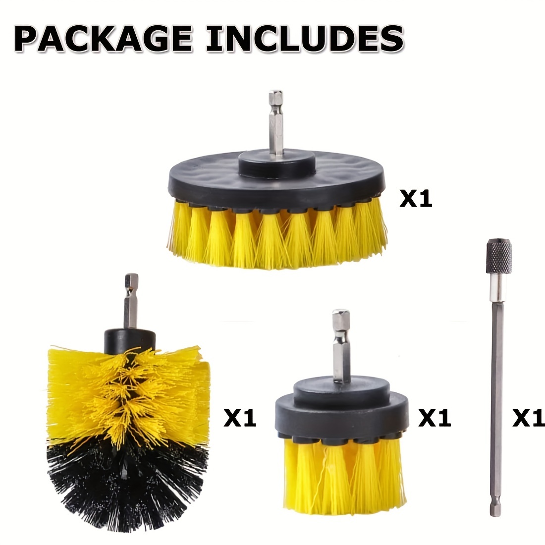 Holikme 11 Piece Drill Brush Attachment Set Scouring Pads Power Scrubber  Brush Scrub Pads for Bathroom Surfaces, Floor, Tub, Shower, Grout, Tile