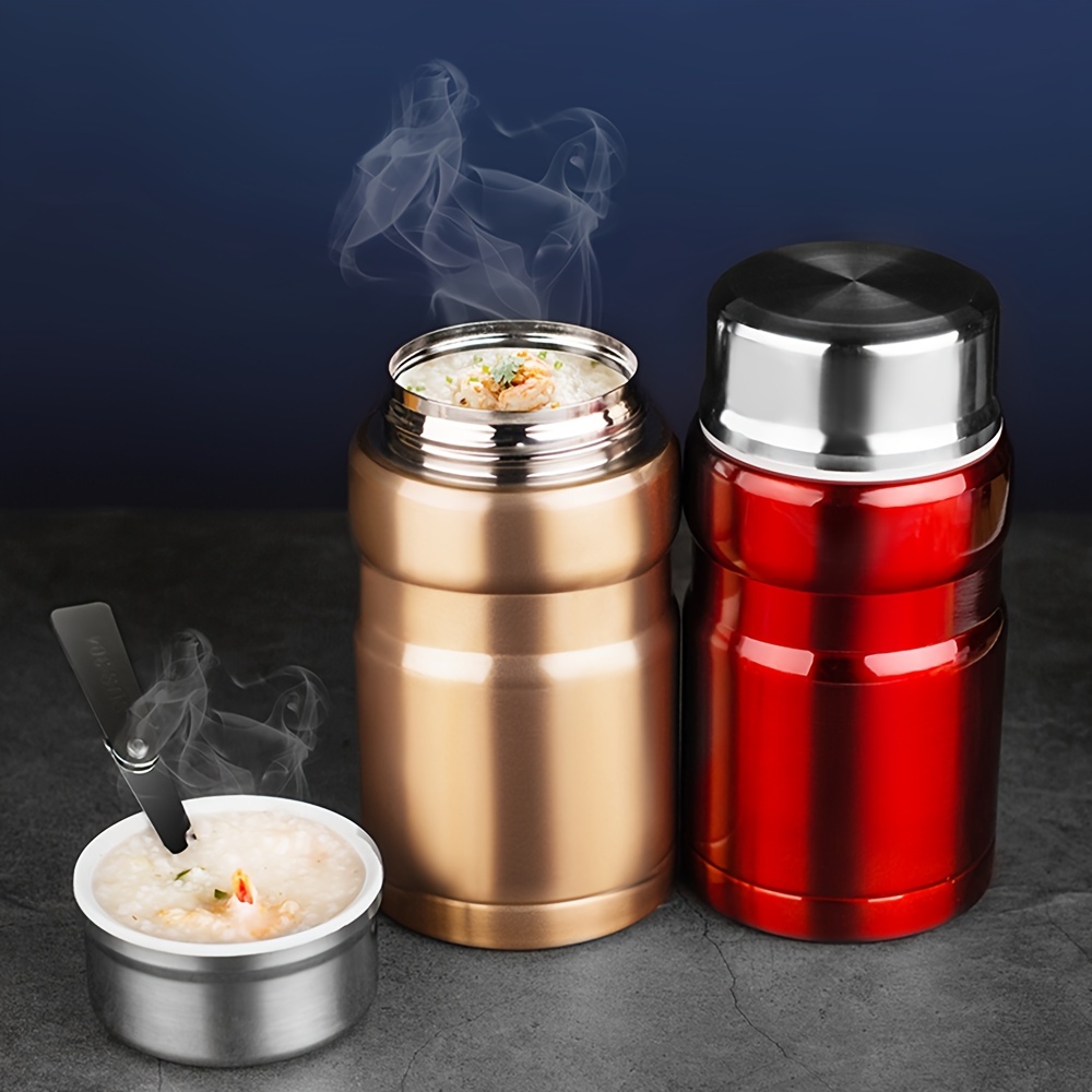 Insulated Food Jar Stainless Steel Cylindrical Lunch - Temu