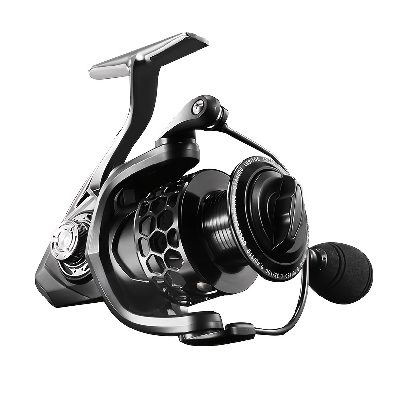 1pc 5.7:1 Gear Ratio Fishing Reel With Double Rocker Arm, Long Casting  14+1BB Metal Spinning Ree, Fishing Tackle