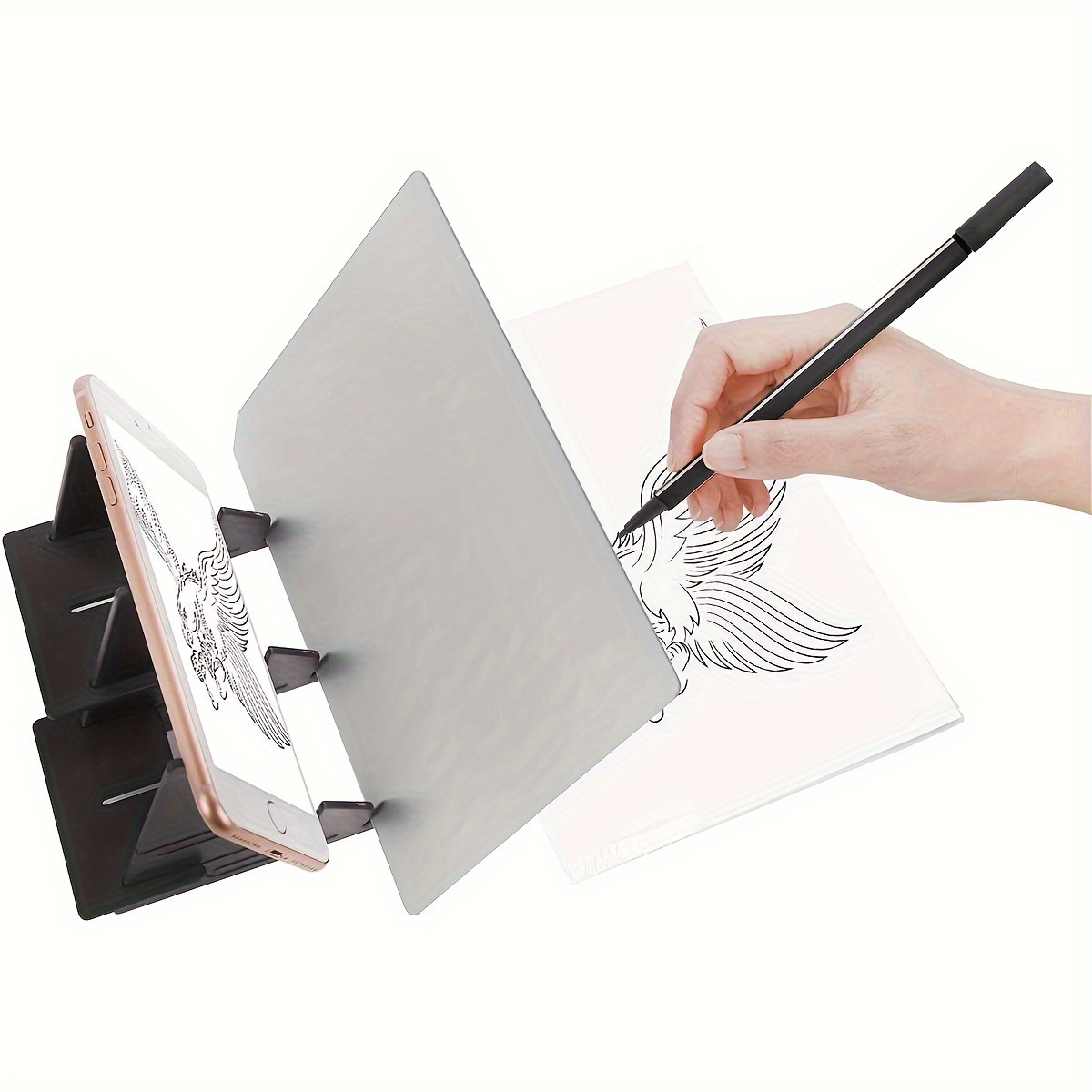 

1pc Optical Drawing Board, Portable Optical Tracing Board Image Drawing Board Tracing Drawing Projector Optical Painting Board Sketching Tool For Beginners, Artists, Etc
