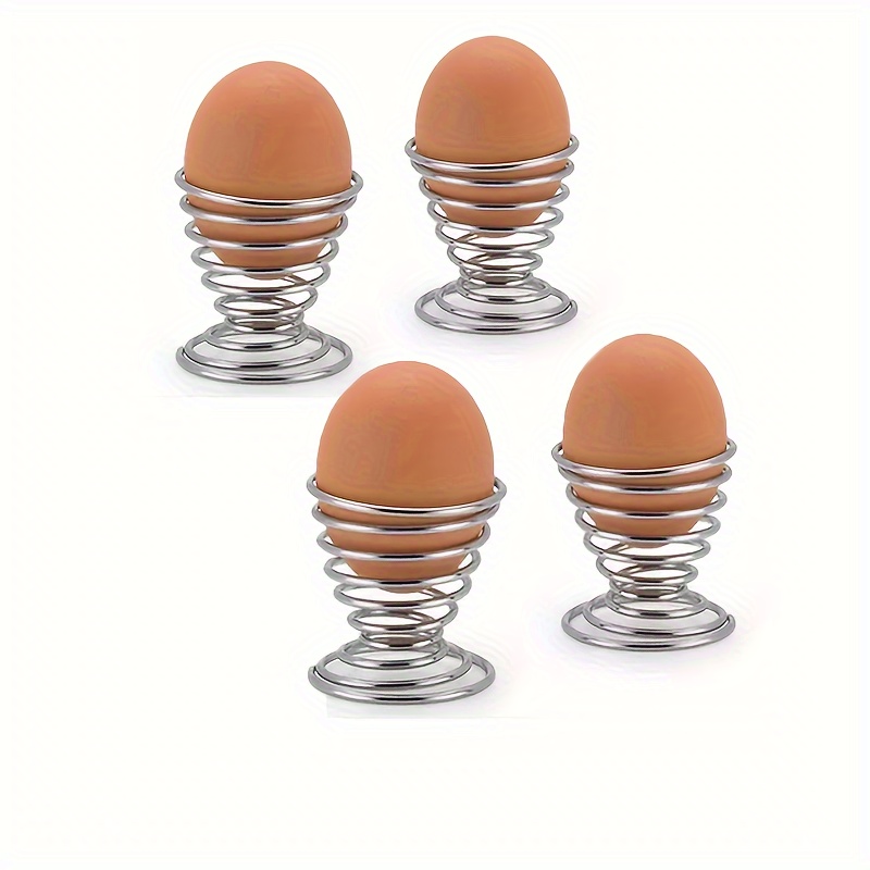 5Pcs Mini Metal Egg Cup Spiral Spring Wire Egg Tray Egg Cup Boiled