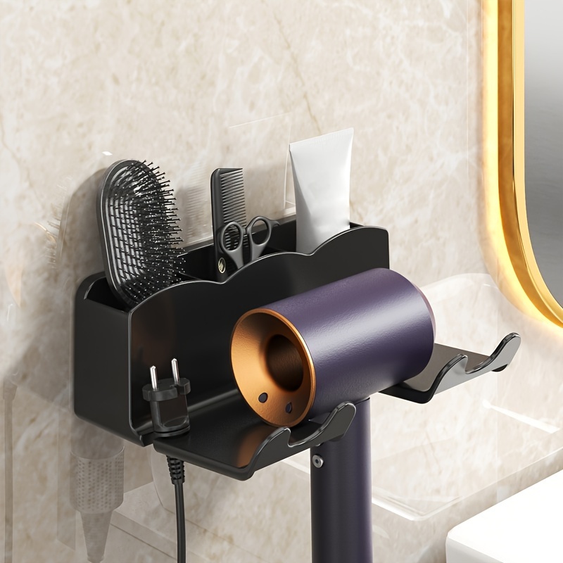 Hair Dryer Holder Blow Dryer Rack No Drilling Wall Mounted Temu