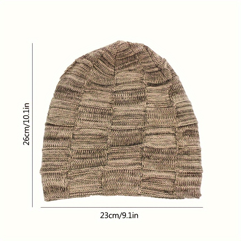 Fleece Lined Beanie Hat Slouchy Knit Skull Warm Stocking - Temu