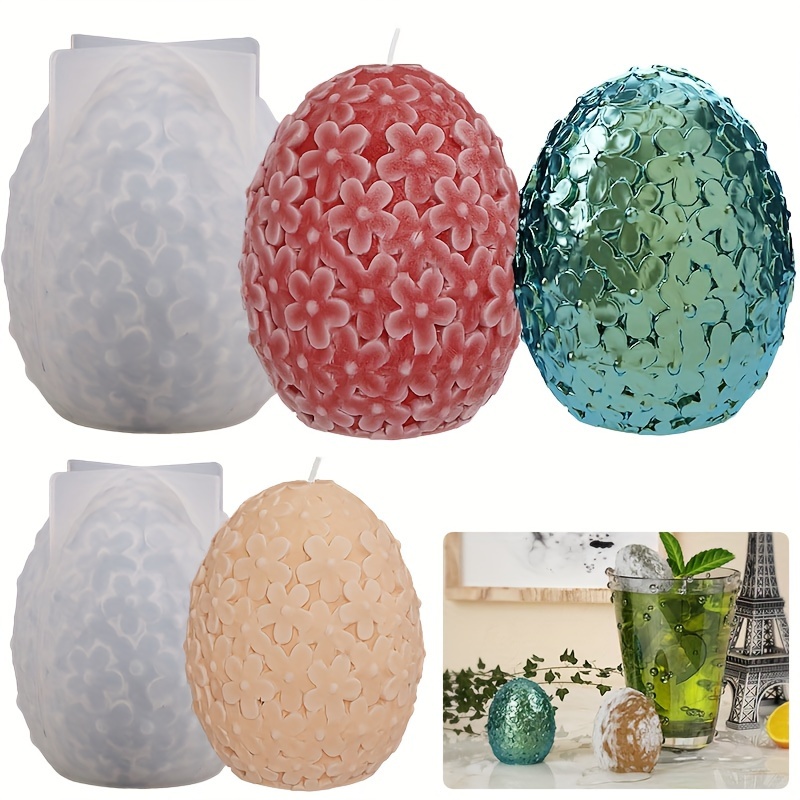 

1pc Egg Flower Ball Candle Making Silicone Mold Diy Handmade Ice Cube Chocolate Decoration Gypsum Aromatherapy Resin Candle Silicone Mould