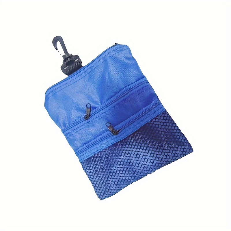 Golf Tee Pouch, Black Multi-Pocket Zipper Golf Ball Tee Handbag Portable  Golf Ball Accessories Pouch with Clip