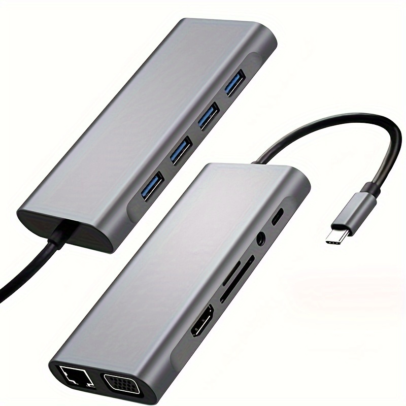 Type C 8 in 1 Docking Station Usb C Hub Multiport Adapter - Temu