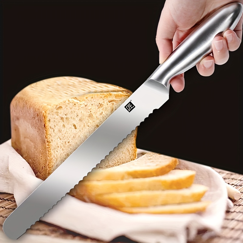 Bread Knife Serrated Knife High Carbon Stainless Steel Cake - Temu