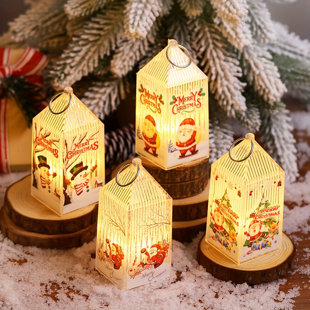 Iluminación navideña con farolillos de velas