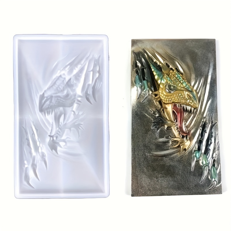 Fierce Dragon Wall Decor Silicone Mold for Epoxy Resin Art