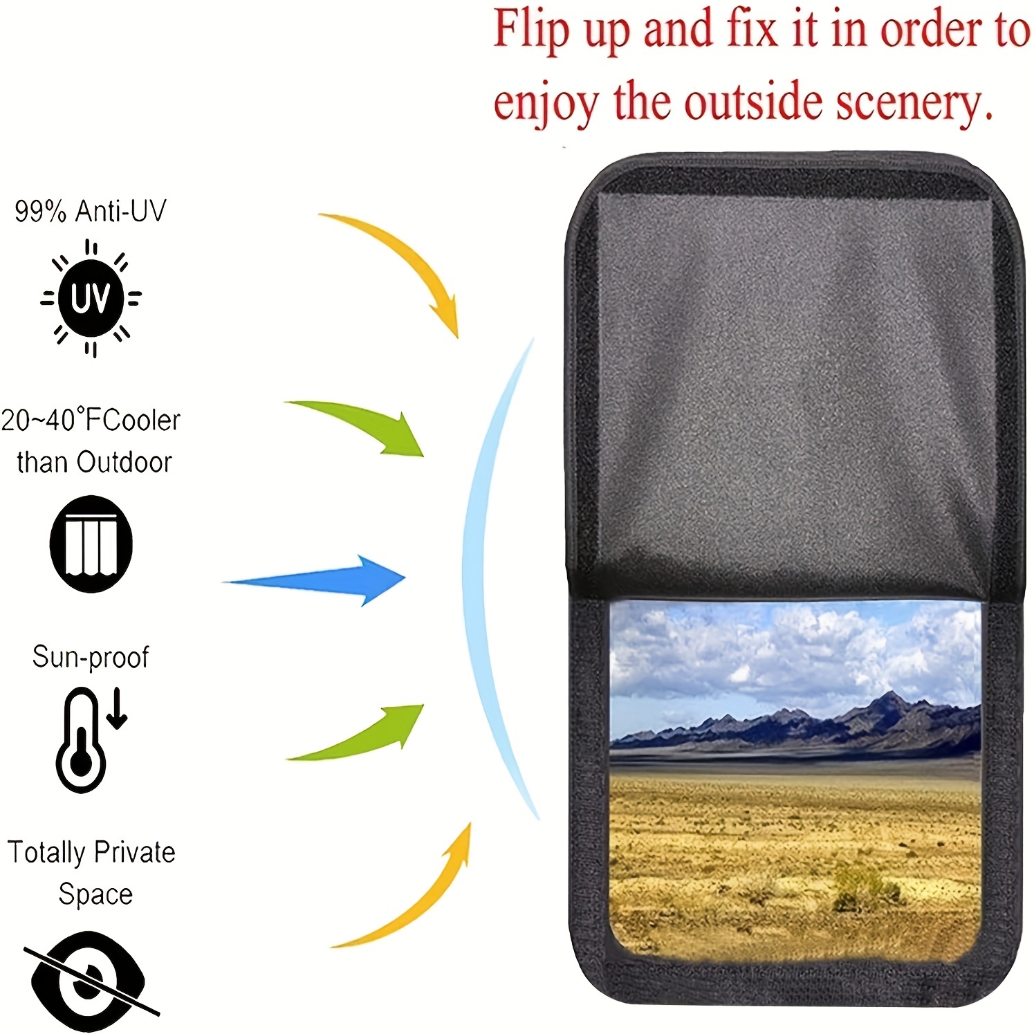 RV Door Window Shade Sunshade Camper Privacy Sun Blackout Fabric