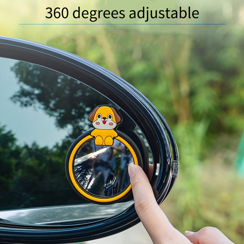  4 espejos retrovisores con forma de abanico para coche, diseño  giratorio de 360 grados, espejo retrovisor convexo de seguridad para coche,  camión, SUV, RV y camioneta : Automotriz