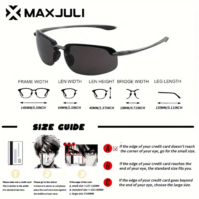 Maxjuli Sports Polarized Sunglasses Men Women Tr90 Rimless - Temu Canada