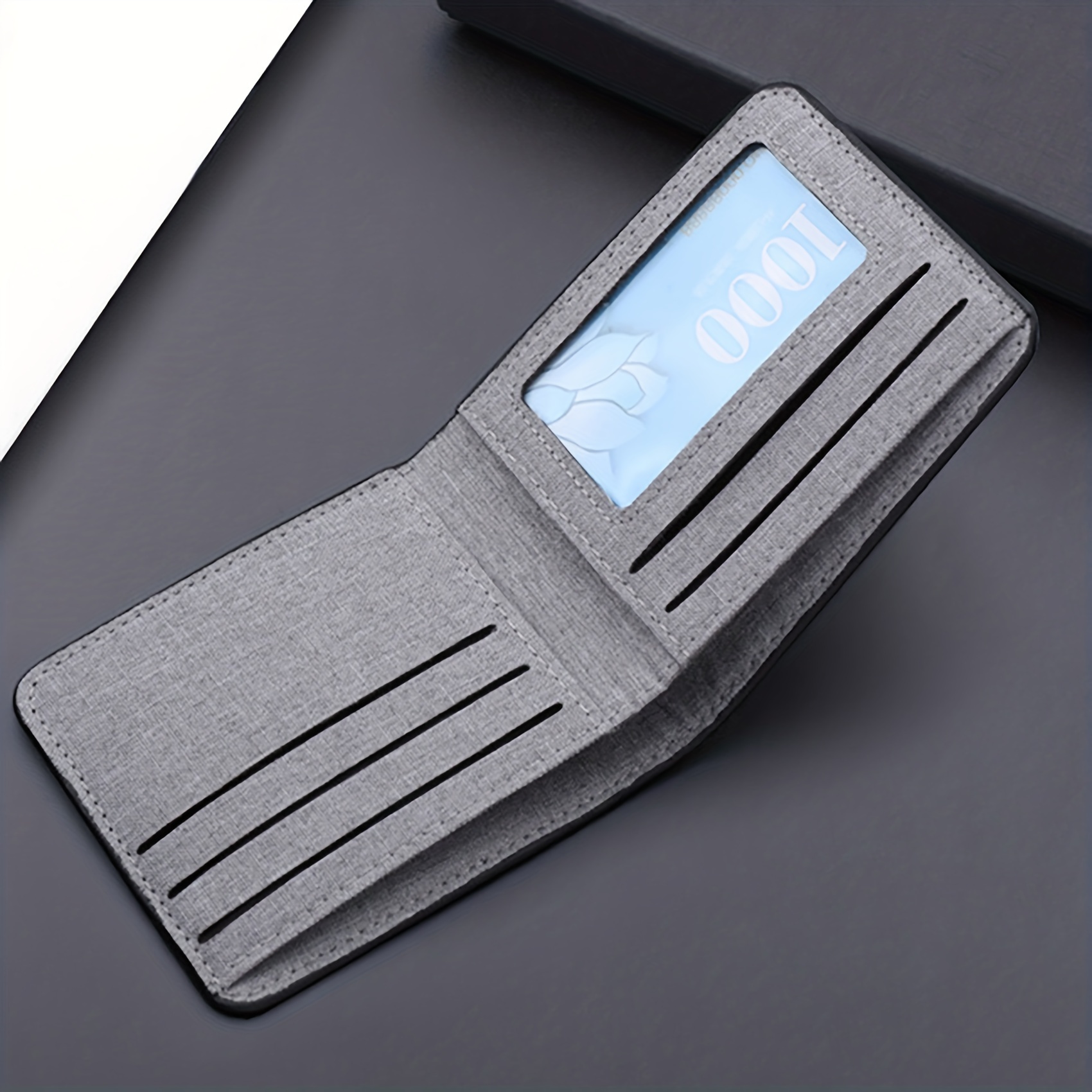 Men's Canvas Short Wallet Splicing Contrast Wallet