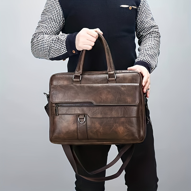 Summer New Men Crossbody Bag Retro Style Shoulder Bags Multi-layer Design  Business Messenger Bags