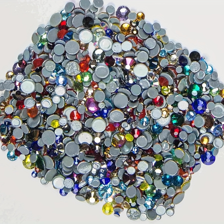 MEIBITE 576Pcs SS30 Silver Hot Fix Rhinestones Crystal Glass Diamonds for  Clothes Fabric Shirts Tumblers Sparkly