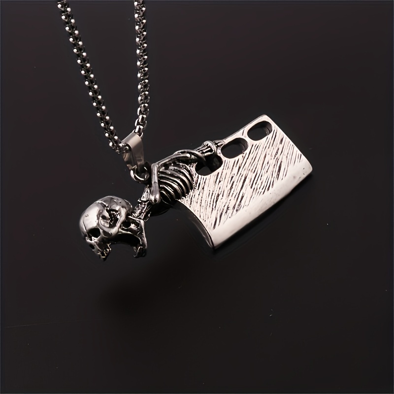 Novelty Locket Necklace Necklace Gothic Knife Dagger Jewelry Gift Men Women