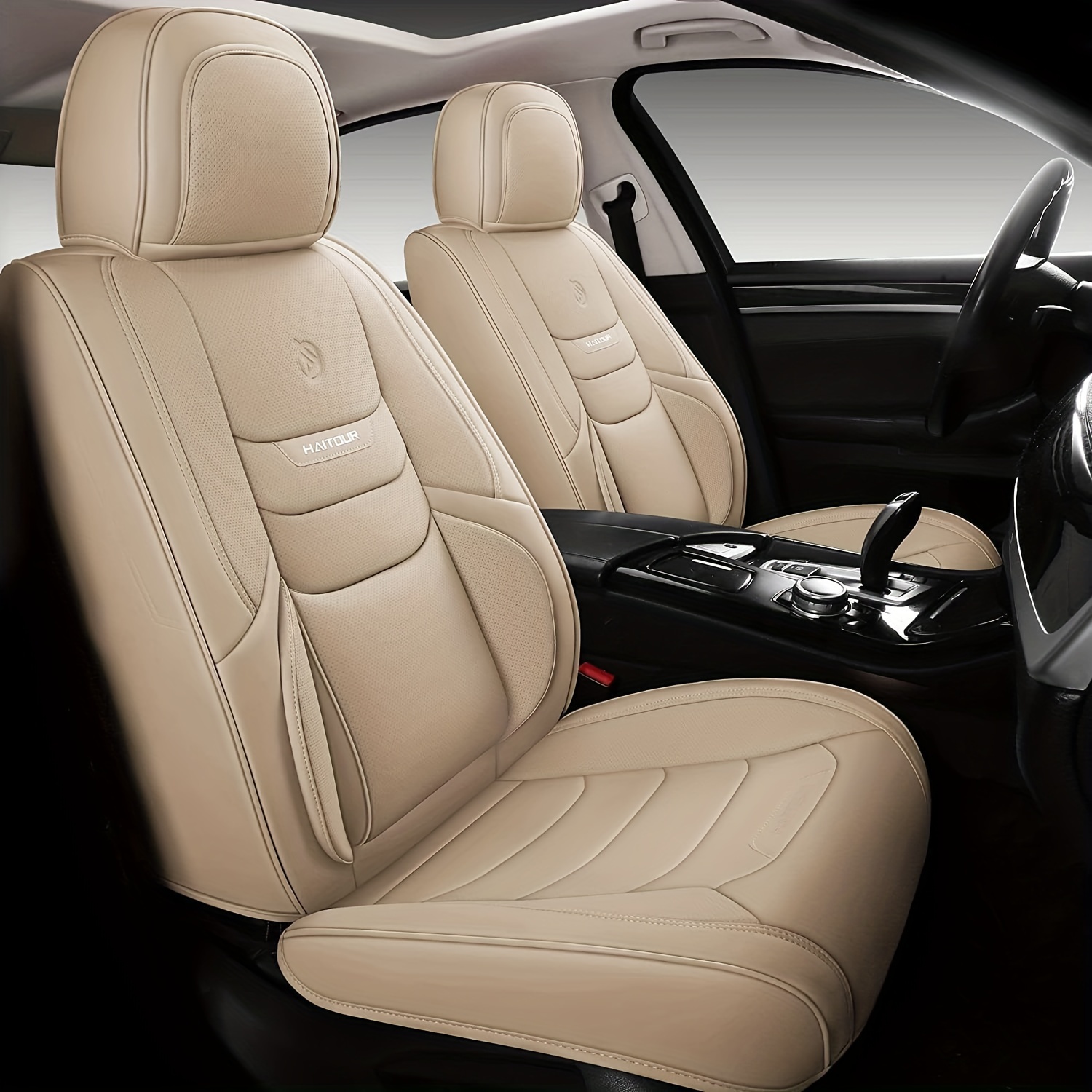 Housses de siège auto universelles pour voitures, cuir PU, simili cuir,  ensemble de housses de siège de voiture, adaptées à la plupart des sièges  de chaise SUV, accessoires de voiture, 1PC 