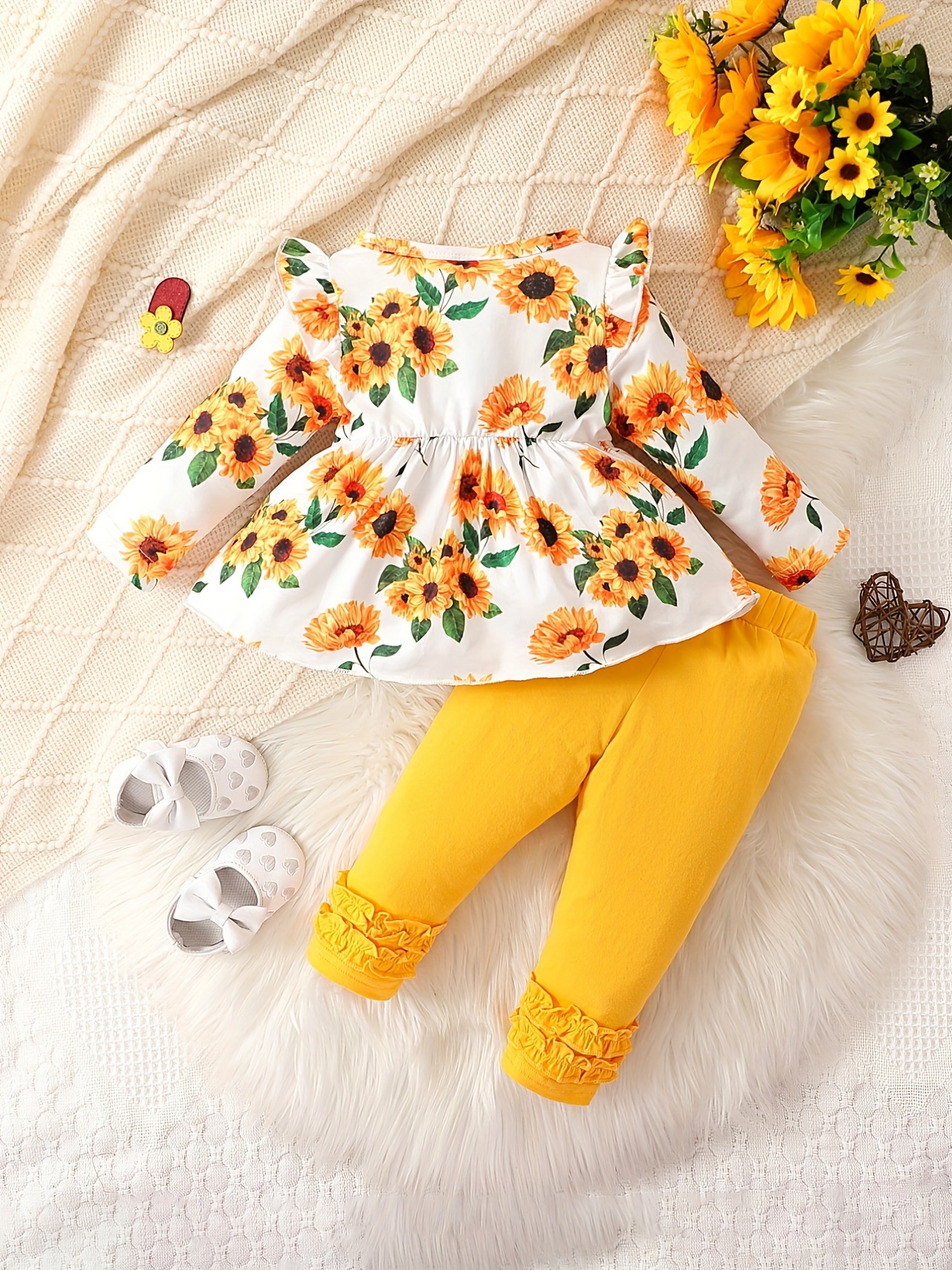 3-14Years Fashion Baby Girl Clothes Long Sleeve Cute Outfits Set