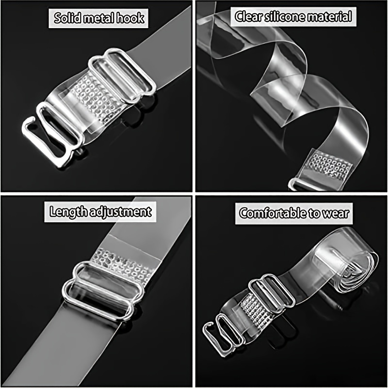 3pair Adjustable Transparent Clear Bra Straps | ForAllApparel