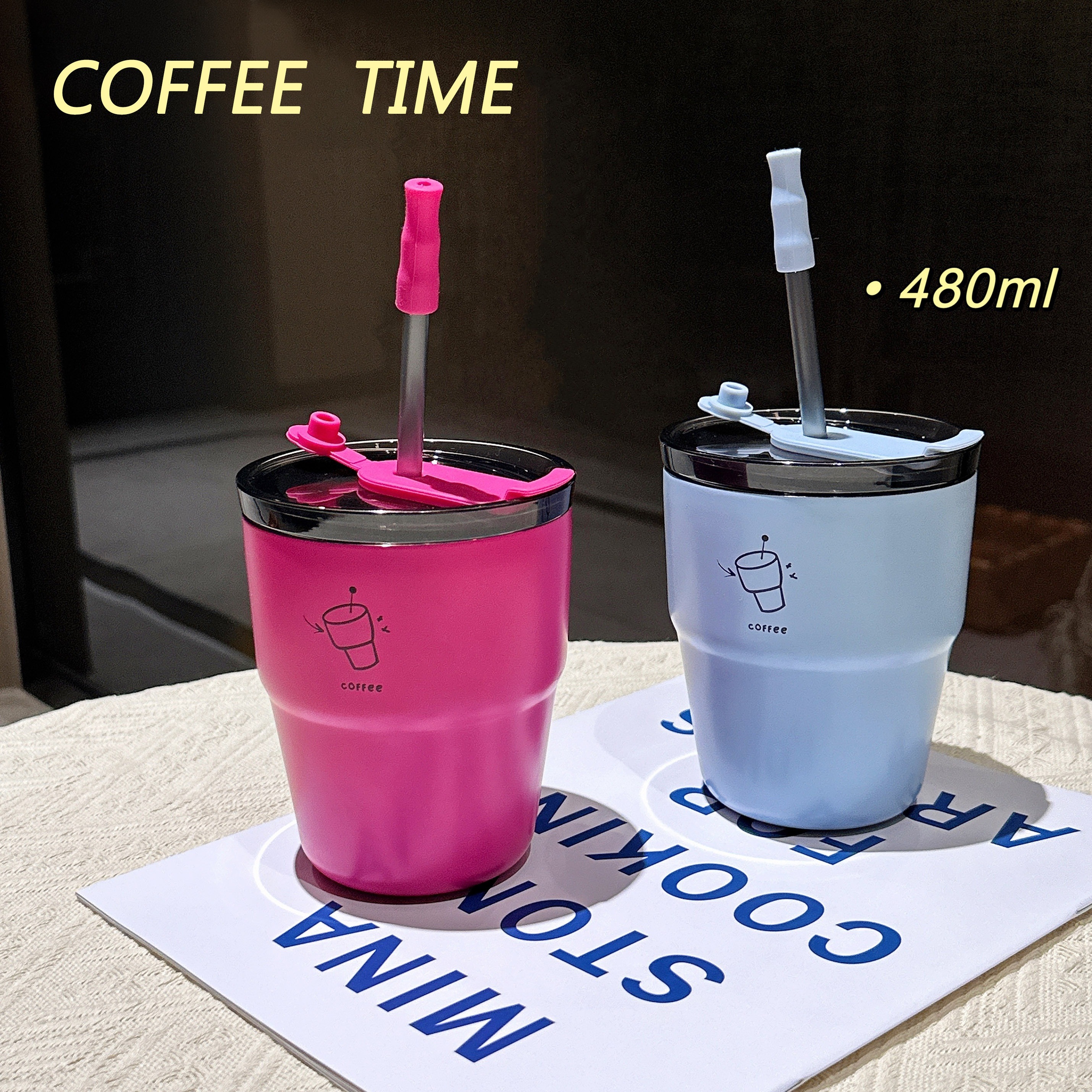 Small Cartoon Tumbler With Lid And Straw, Stainless Steel Insulated Water  Bottle, Water Cups, Summer Winter Drinkware, Travel Accessories - Temu