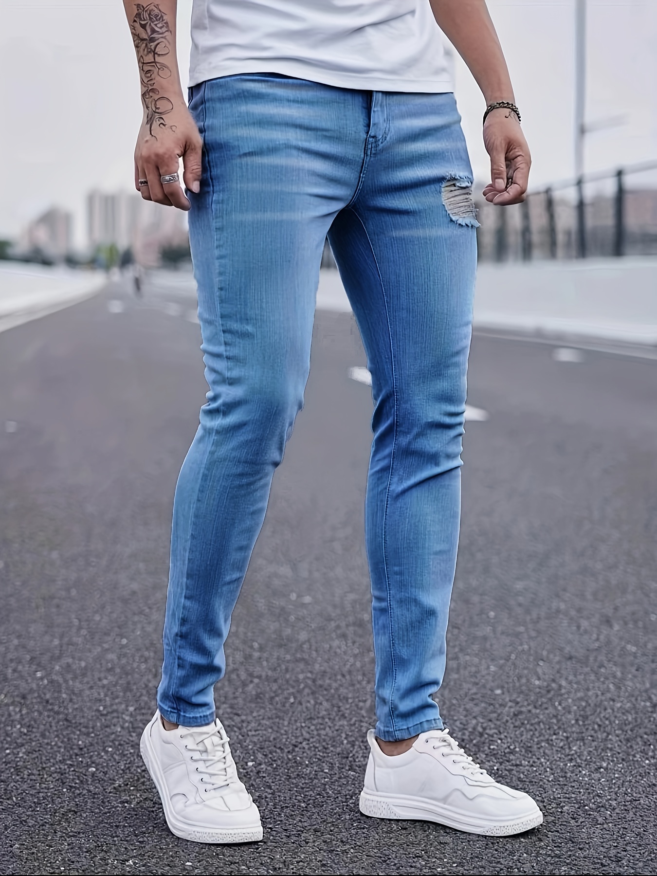 royal blue skinny jeans for men