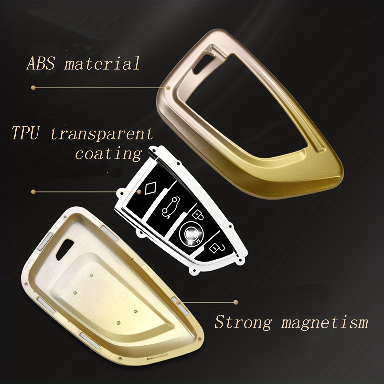 Plating TPU Car Key Cover Case for BMW X1 X3 X5 X6 Series 1 2 5 7