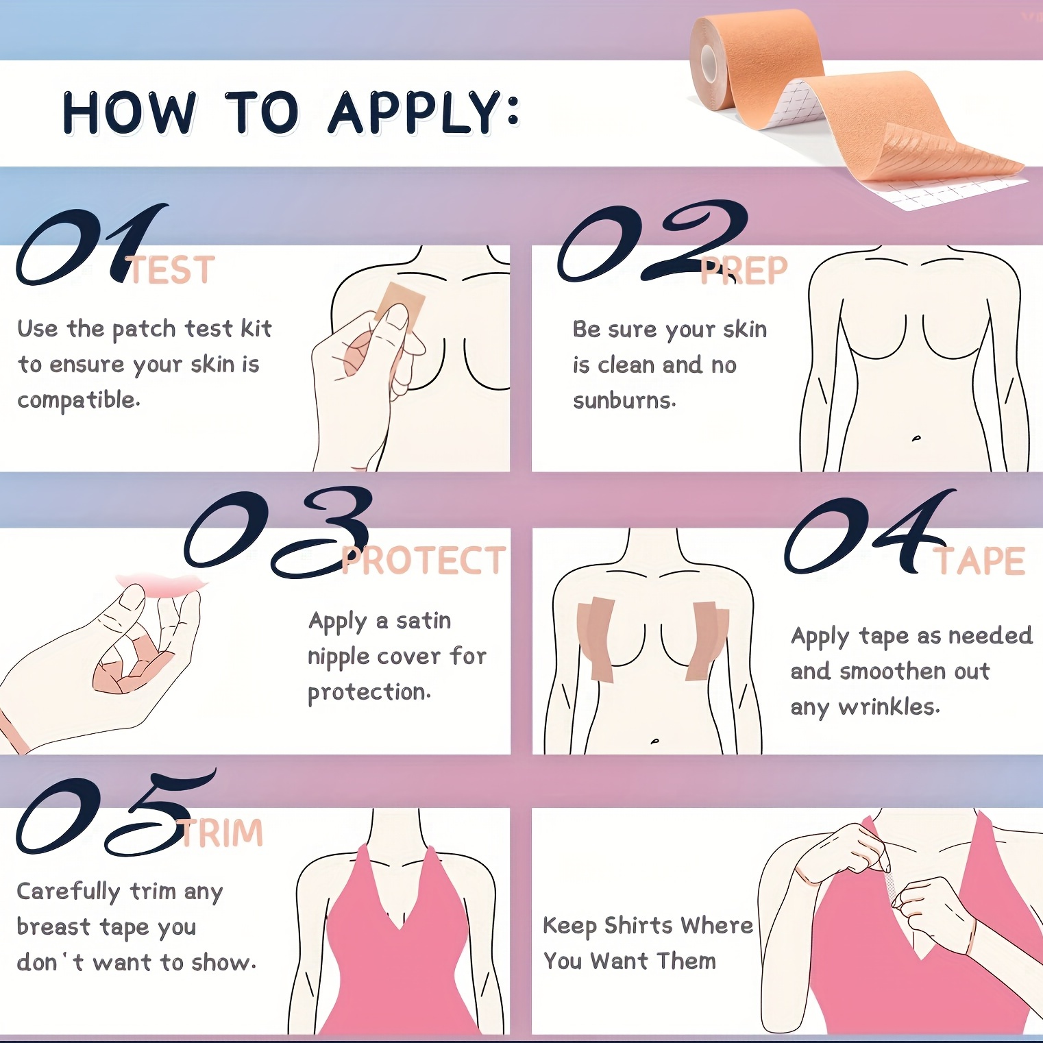 How To Use Lifting Breast Tape
