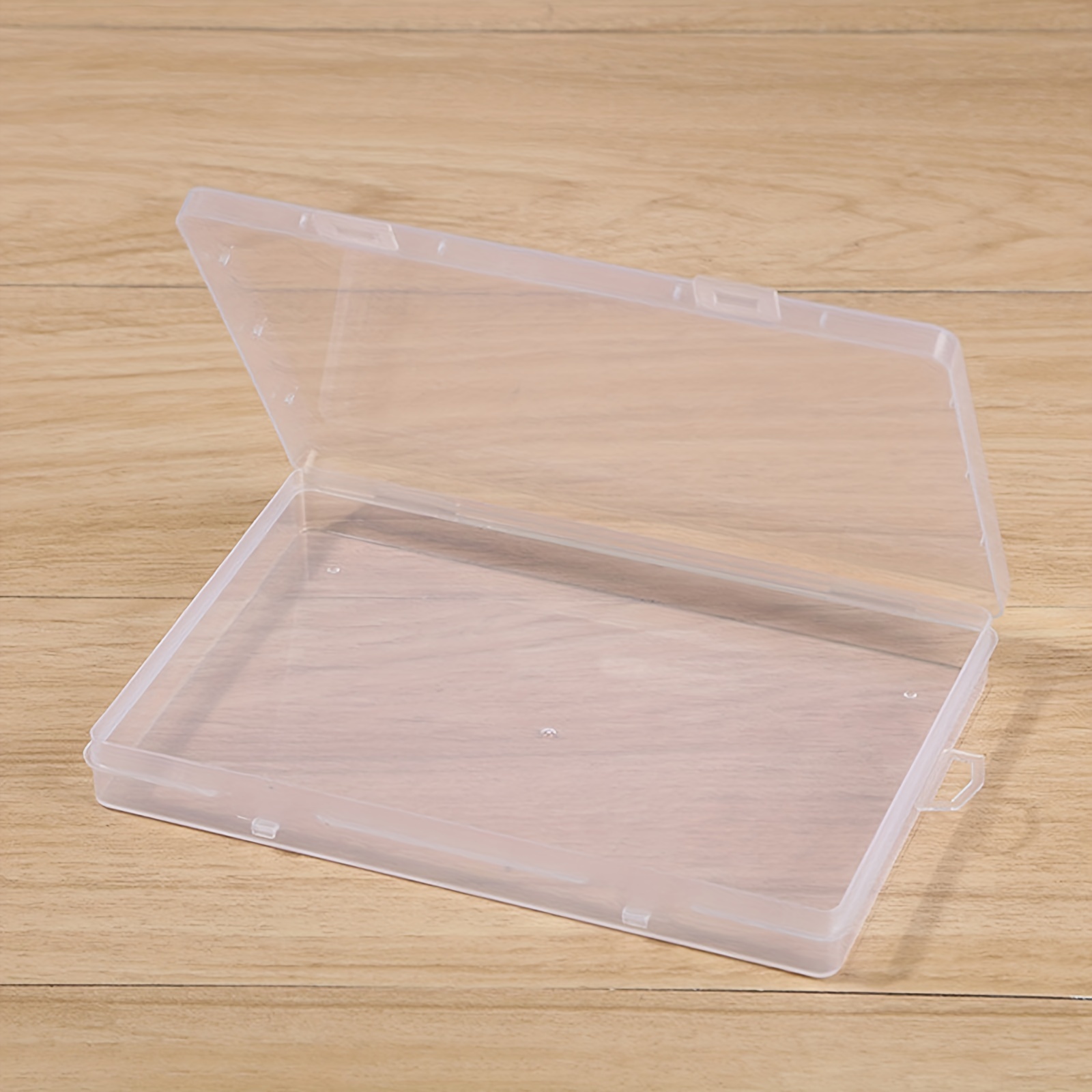 

1pc Clear Rectangular Plastic Storage Box For Jewelry, Electronics, Stationery, Cutlery, And Fishing Hooks - Organize And Protect Your Items