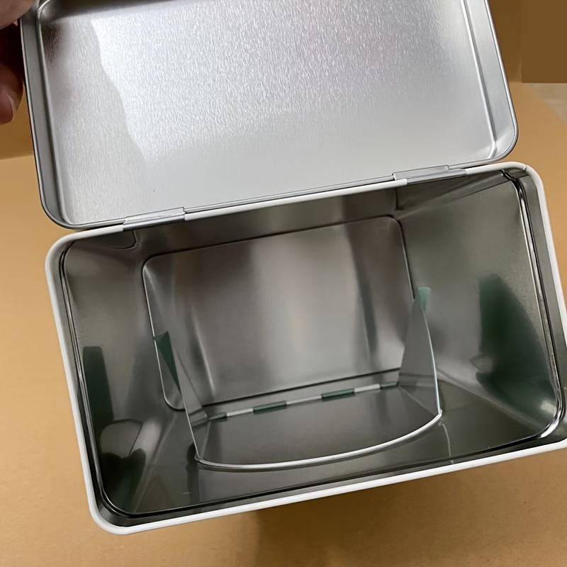 Caja De Almacenamiento Y Organización De Hojalata. Con Tapa. Caja