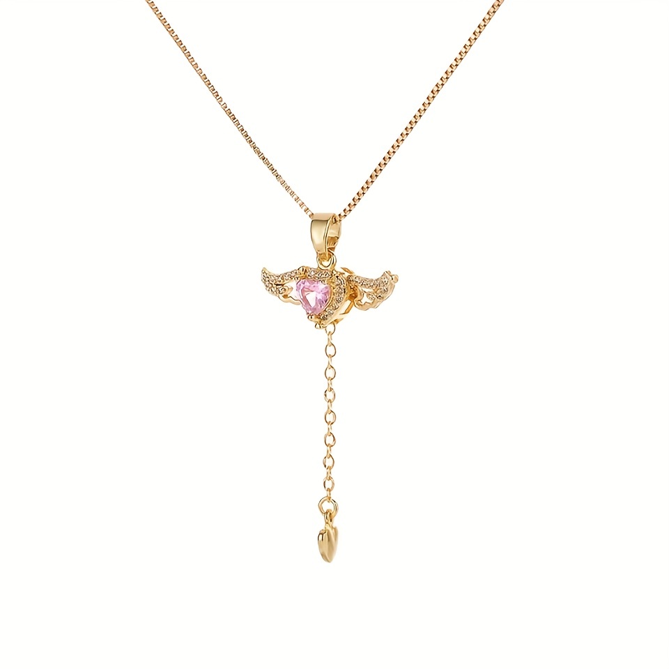 Glitter Star Zircon Pendant Necklace, 14k Gold Plated Luxury