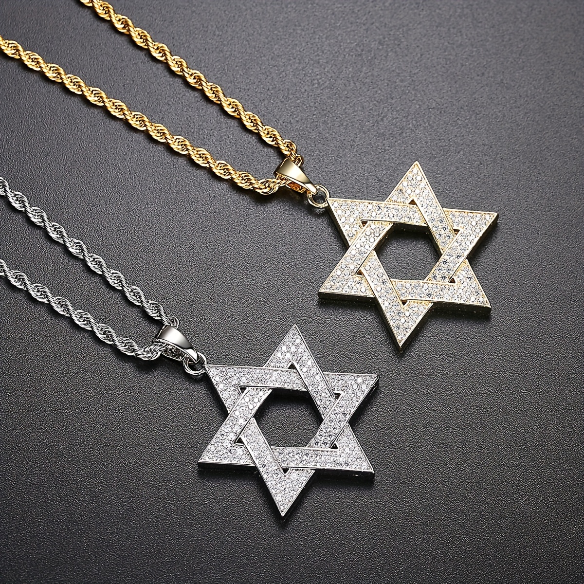 Titanium star of hot sale david necklace