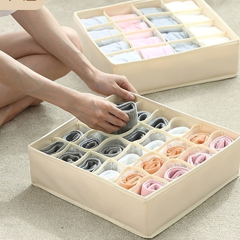 Foldable Sock Storage Box Underwear Drawer Bra Organizer - Temu