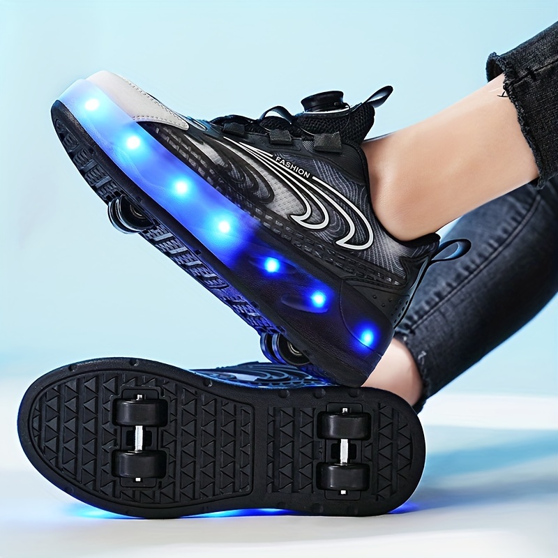  Ylllu Zapatos de patinaje LED para niños con una sola rueda  iluminada, regalo para niñas y niños, 888-Rosa : Ropa, Zapatos y Joyería