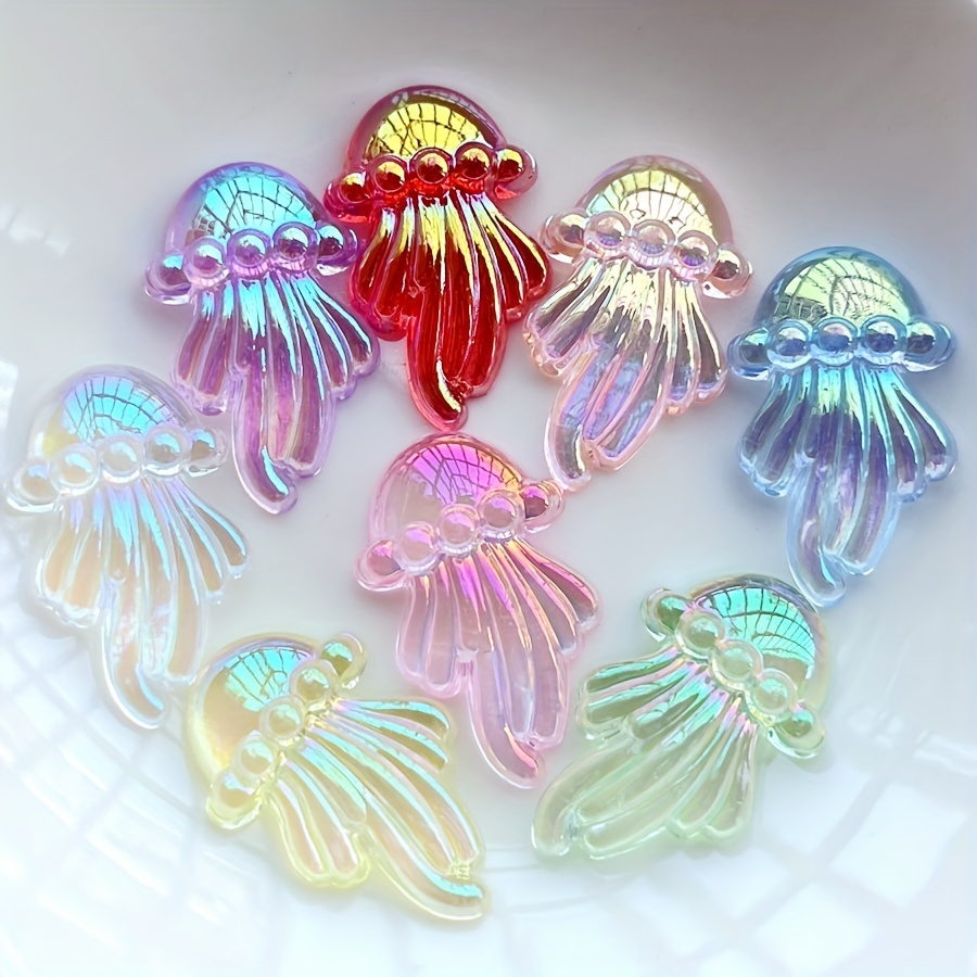 Unique Cute Antique Silvery Jellyfish Design Alloy Loose - Temu