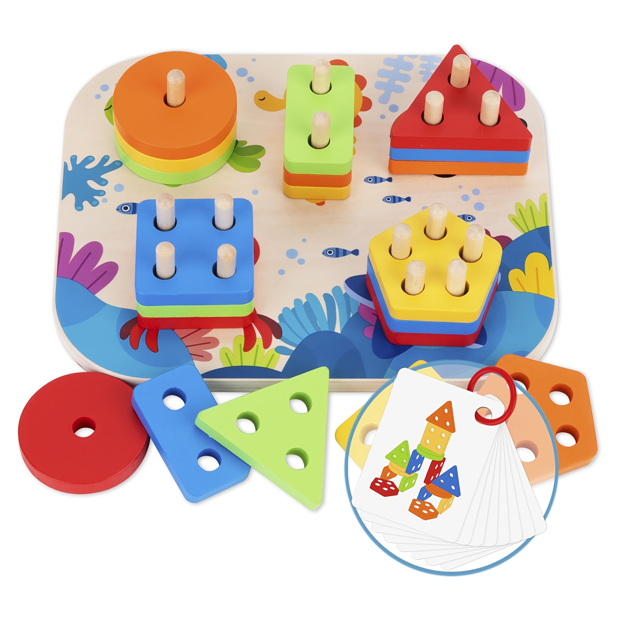 Jogo de colheita de madeira para crianças, brinquedos montessorianos,  brinquedos educativos para aprendizagem precoce para meninos e meninas,  seleção de formas, 1 ano, 2 anos, 3 anos - AliExpress